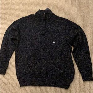 Black and white zip up sweater